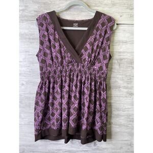 ANA‎ A New Approach Blouse Womens XL Sleeveless Geometric Pullover Top